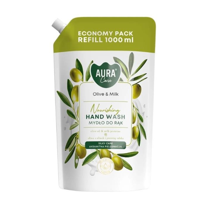 Мыло, AURA, Жидкий, 1Л, Olive