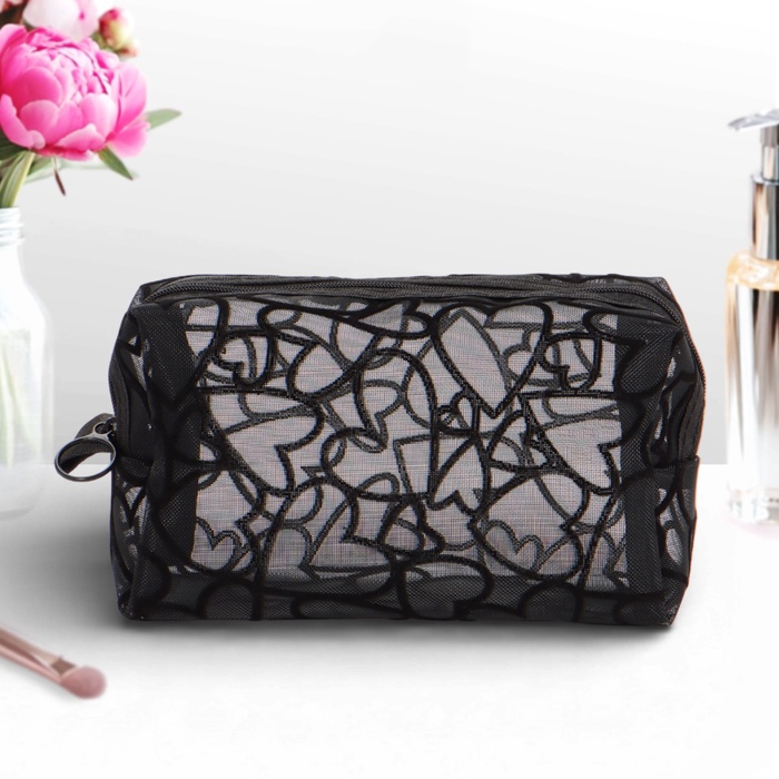 Косметичка, GS, ПВХ, 17.5x9x11см, Черный