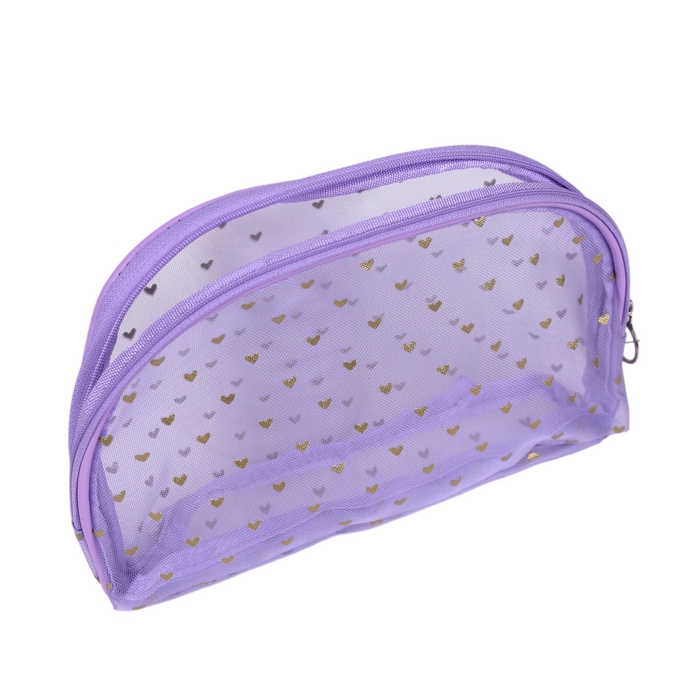 Косметичка, GS, ПВХ, 22x4x15 см, лиловый