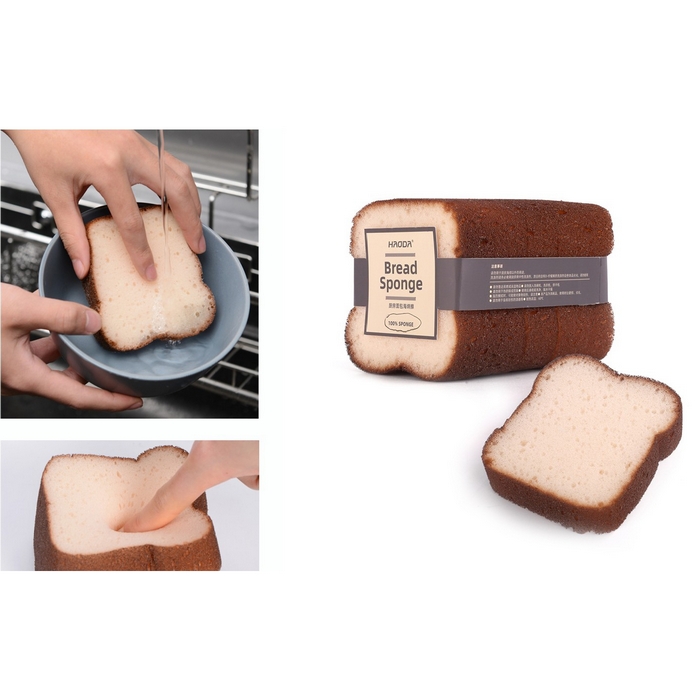 Dish sponge, HAODA, 5 pcs, Polyurethane foam, Brown, 8.5x9x12 cm