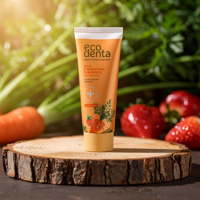 Toothpaste, ECODENTA, 75 ml, For Kids, Strawberry, Toothpaste