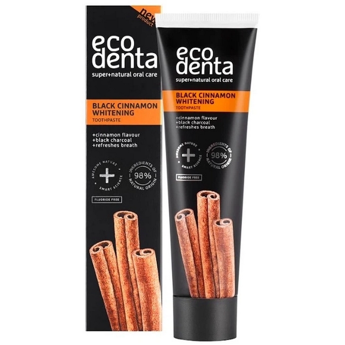 Pasta de dinti, ECODENTA, 100 ml, Black cinnamon