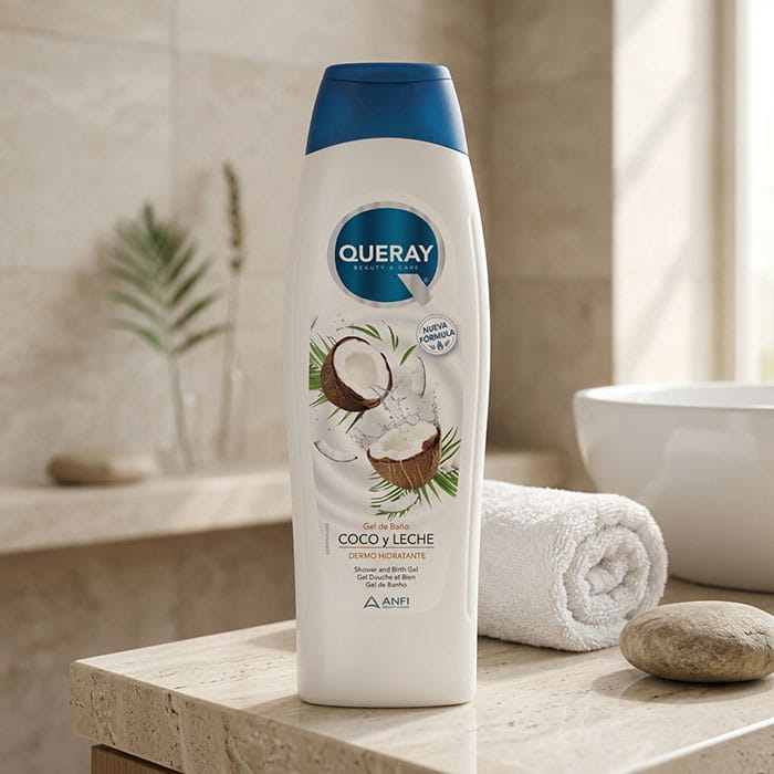 Gel de dus, QUERAY, 750 ml, Coconut