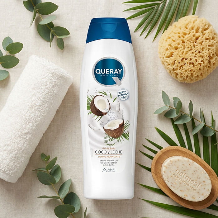 Gel de dus, QUERAY, 750 ml, Coconut