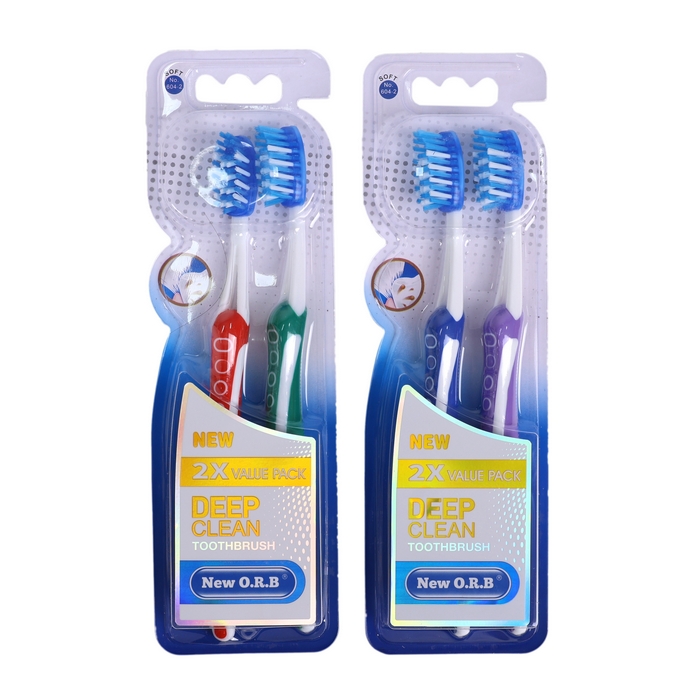 Set periute de dinti, New O.R.B, Pentru Adulti, 2 piese, Deep Clean Active