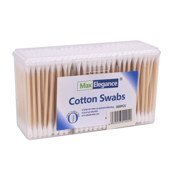Betisoare igienice, Max Elegance, 300 buc, Bumbac, Bambus