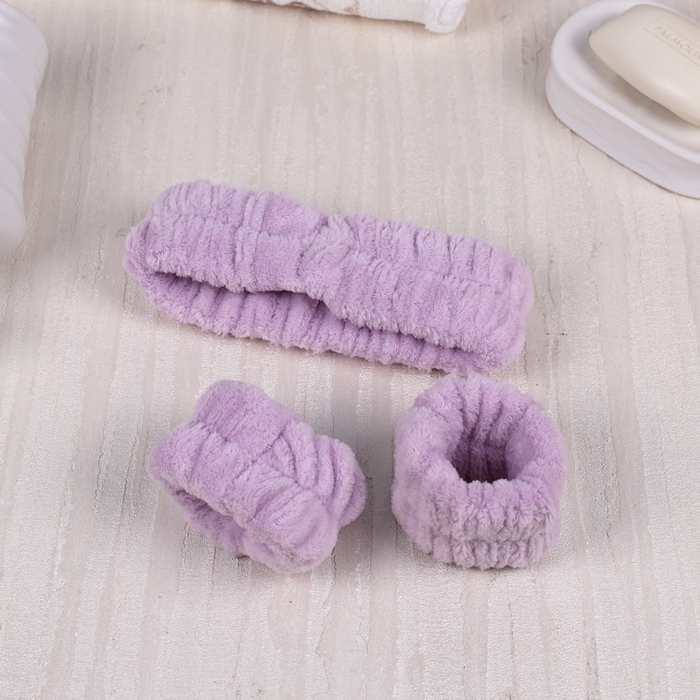 Set bentita cosmetica, GS, Microfibra, 3 piese, + 2 buc pentru maini, Diverse Culori