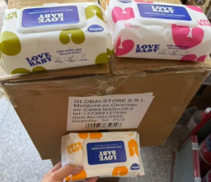 Wet wipes, GS, 80 pieces, With lid, Different flavors