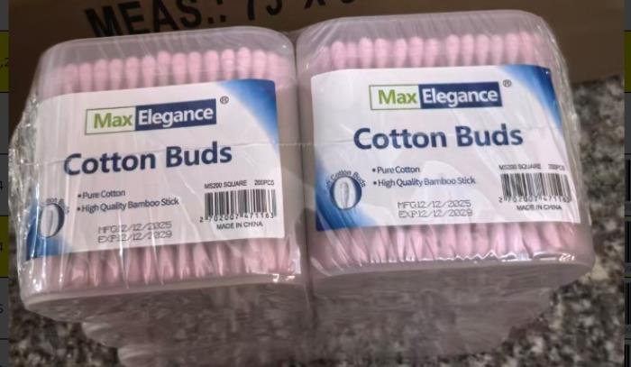 Betisoare igienice, Max Elegance, 200 buc, Bambus/Bumbac, Roz