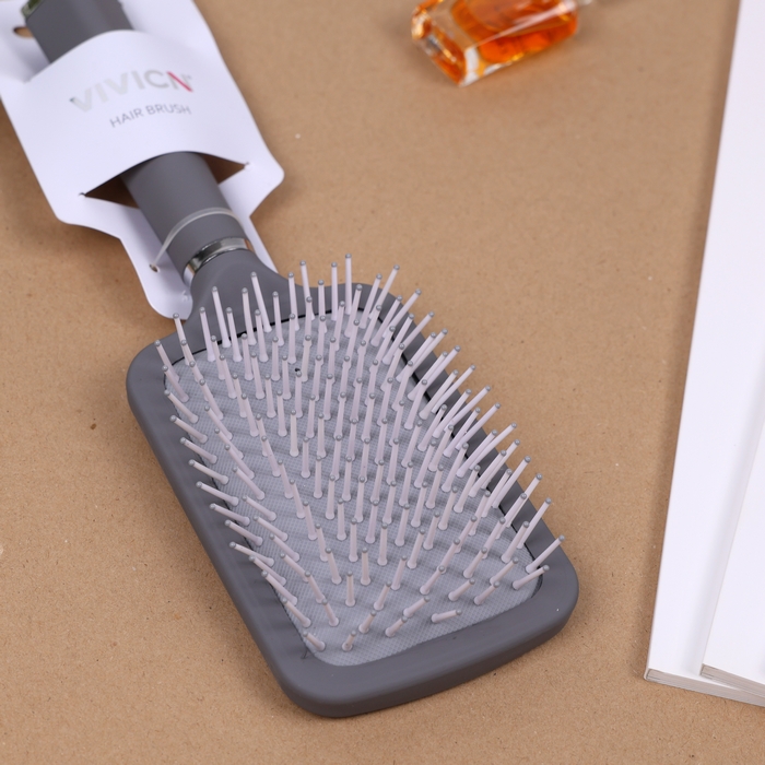 Hairbrush, VIVICN, Wood/Plastic, Gray, for arrangement