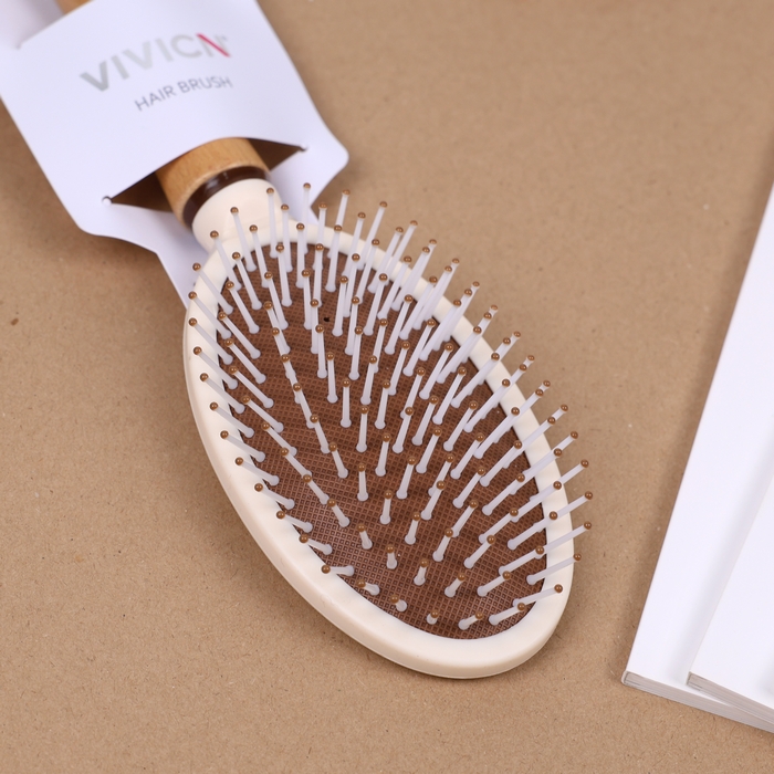 Hairbrush, VIVICN, Wood/Plastic, Beige, for arrangement