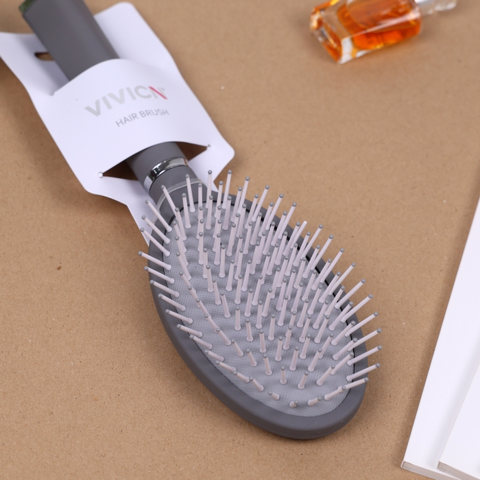 Hairbrush, VIVICN, Wood/Plastic, Gray, for arrangement