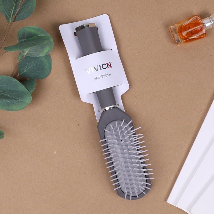 Hairbrush, VIVICN, Plastic, Gray, for arrangement