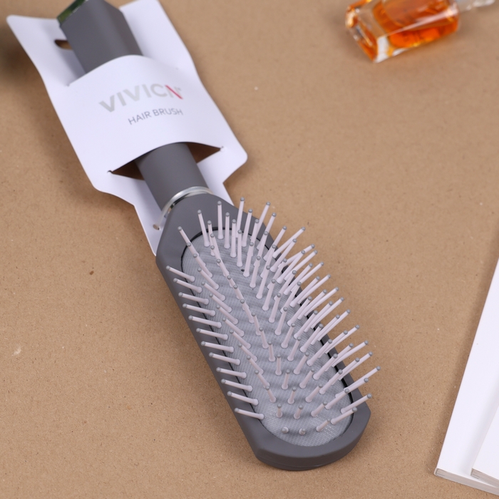 Hairbrush, VIVICN, Plastic, Gray, for arrangement