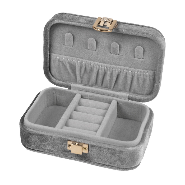 Cosmetics organizer, GS, Velvet, 3 compartiments, 12x7.5x4cm, Various Colors