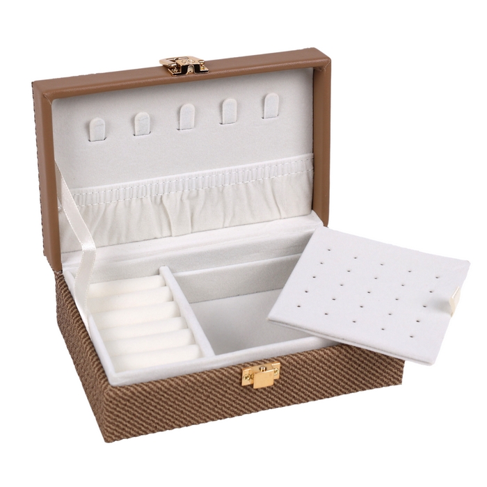 Cosmetics organizer, GS, Canvas, 3 compartiments, 16x10x5.5cm, Various Colors