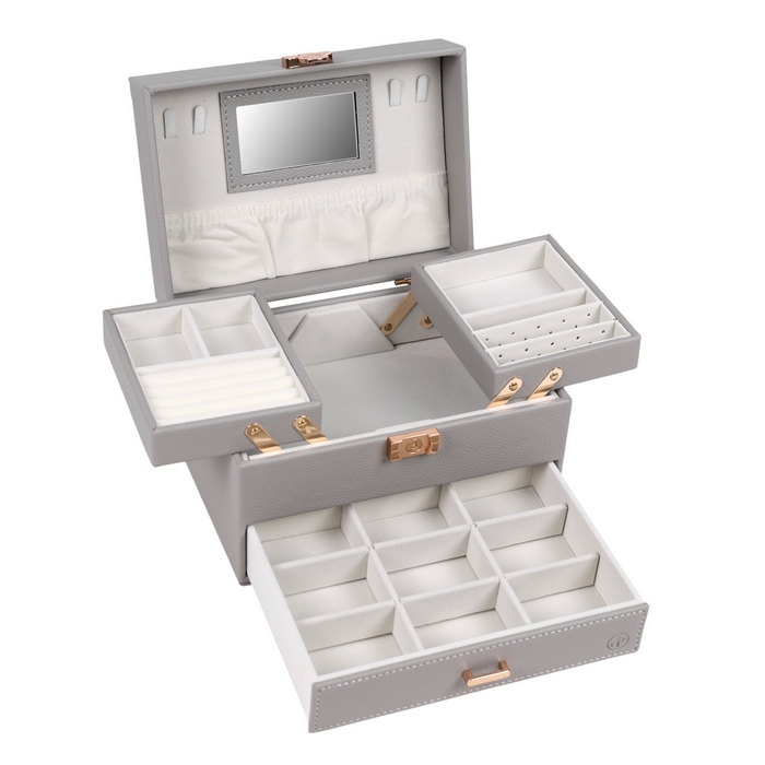 Storage organizer, GS, MDF, 22.5x16.5x14 cm, Gray