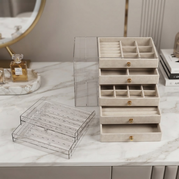 Storage organizer, GS, MDF, 7 compartiments, 22.5x16.5x14 cm, Various Colors