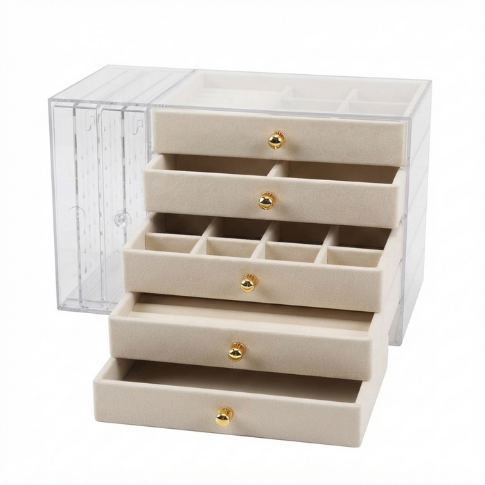 Storage organizer, GS, MDF, 7 compartiments, 22.5x16.5x14 cm, Various Colors