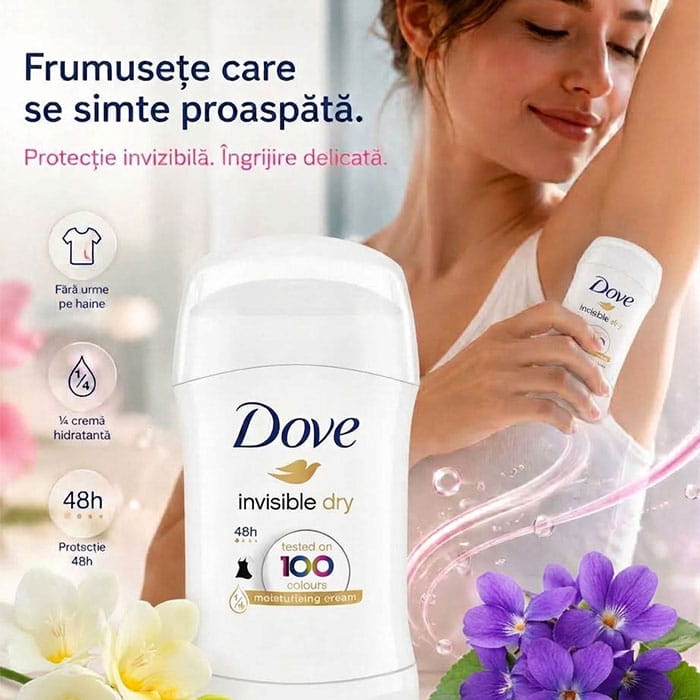 Deodorant, DOVE, Pentru Femei, Stick, 50ml, Invisible