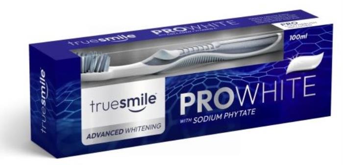 Set pasta de dinti cu periuta, TRUE SMILE, 100 ml, Alb avansat, Pentru Adulti, Pasta de dinti
