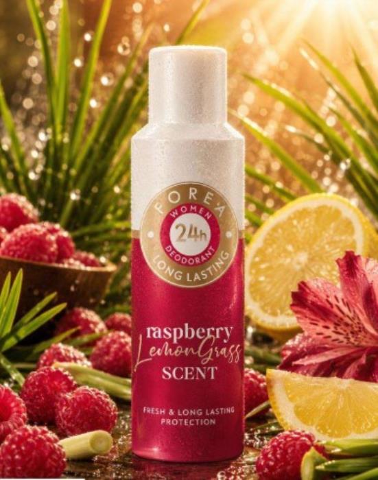 Deodorant, FOREA, Pentru Femei, Spray, 200ml, Raspberry&Lemon grass