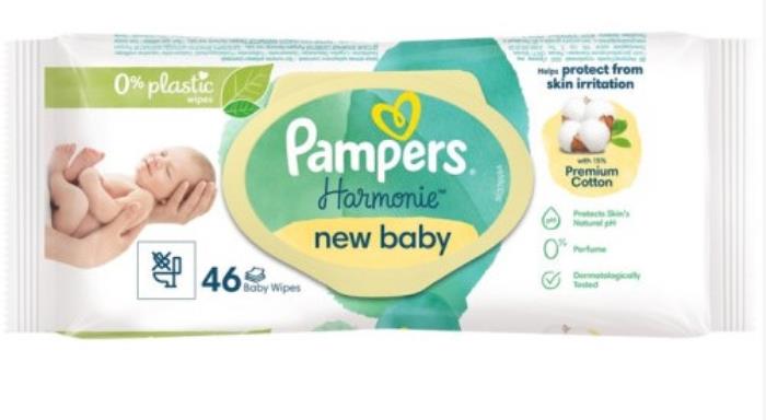 Влажные салфетки, PAMPERS, Для детей, 46 предметов, Harmony