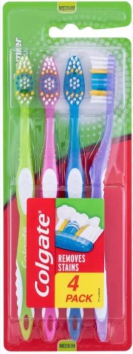 Set periute de dinti, COLGATE, Pentru Adulti, 4 buc, Medie, Clean Madium