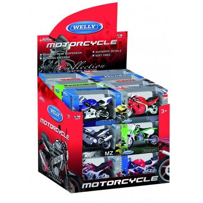 Jucarie motocicleta, Welly, Metal/Plastic, 3+