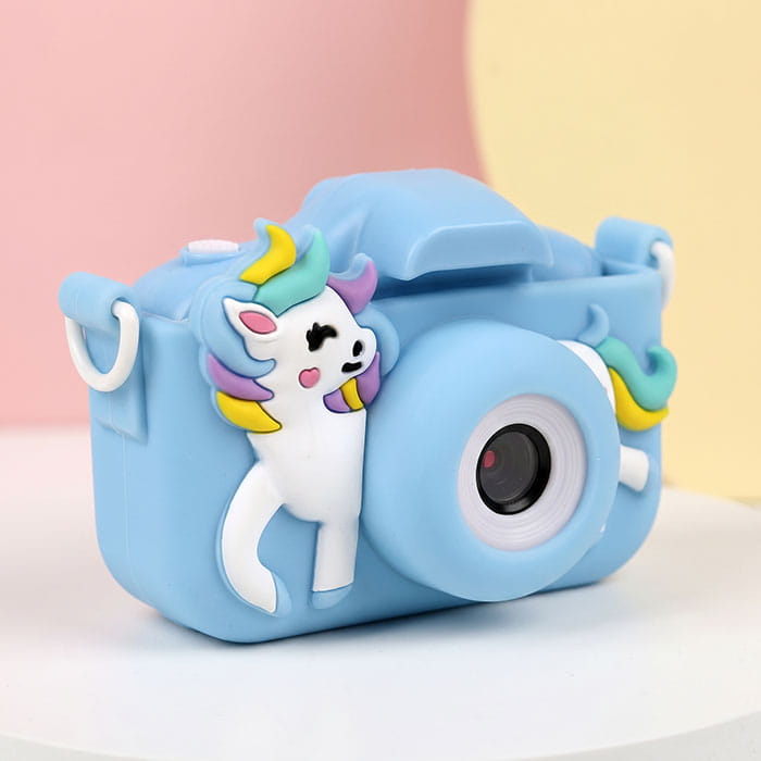 Aparat foto copii, GS, Silicon, Unicorn, 3+, Albastru
