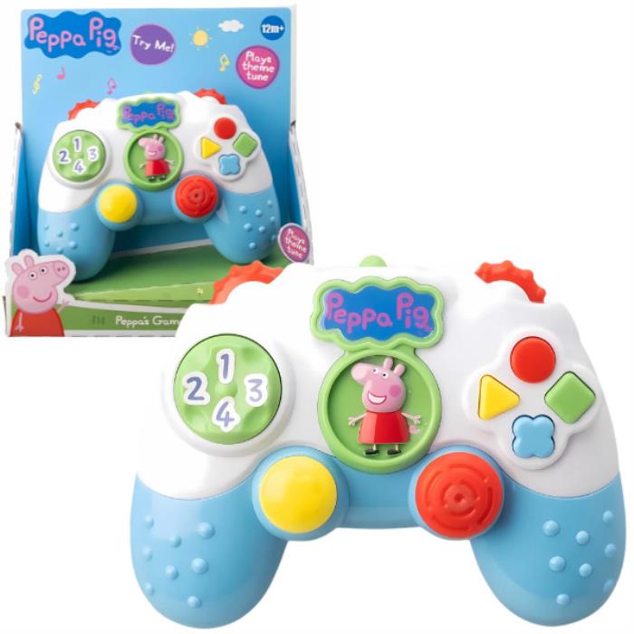 Gamepad, HTI, Purcelușa Peppa, Plastic, lumina/sunete, 6m+
