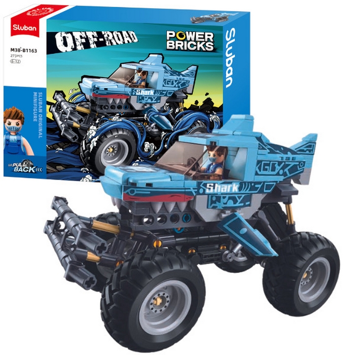 Constructor, SLUBAN, Monster Truck – Rechinul albastru, 273 elem, 3-6 years