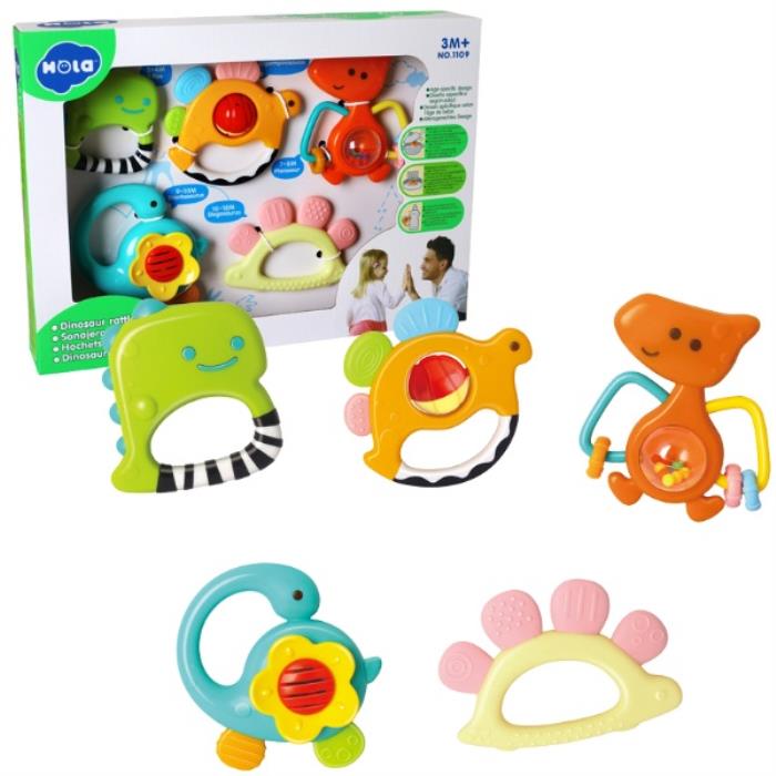 Rattles, HOLA TOYS, Dinozauri, Plastic/Rubber, 3m+