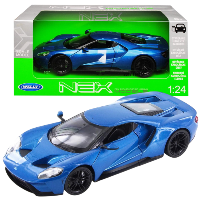 Jucarie masina, Welly, FORD GT, Metal/Plastic