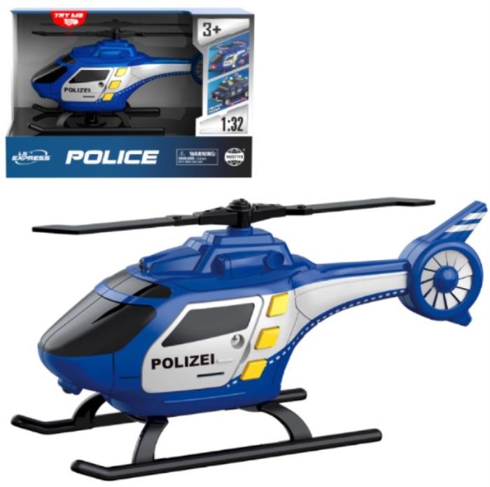 Jucarie, Wenyi, Elicopter, Police, 3+, lumina/sunete, Albastru