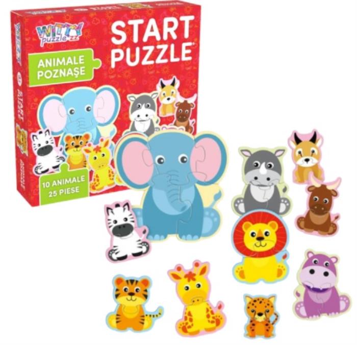 Puzzle, NORIEL, 24 elemente, Animale, 3-6 ani, Carton