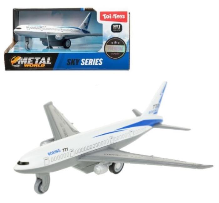 Jucarie avion, TOI-TOYS, Metal, 3+, Boeing 777
