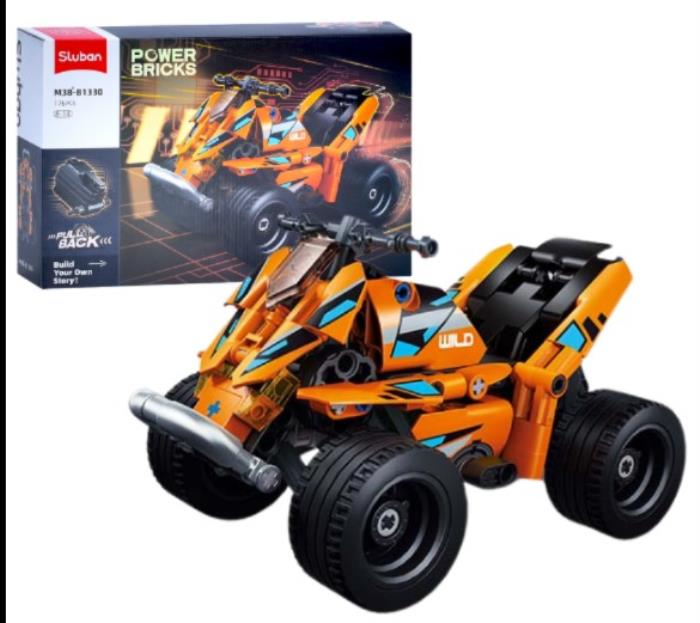 Construction set, SLUBAN, ATV, Plastic, 176 items, 6-12 years