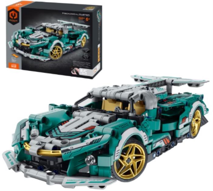 Construction set, SLUBAN, Race car, Plastic, 450 pieces, 12+