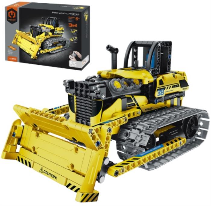 Construction set, SLUBAN, Bulldozer, Plastic, 452 items, 12+