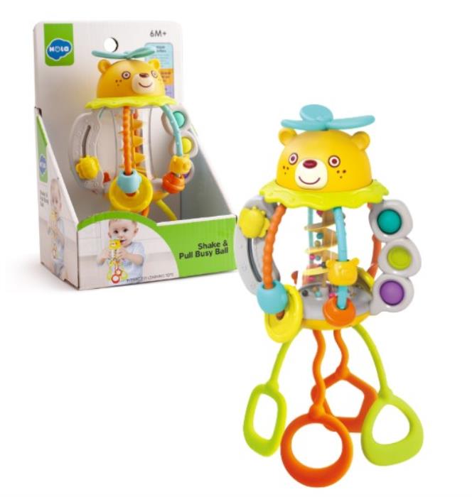 Zornaitoare bebelusi, HOLA TOYS, Urs, Plastic, 0-1 ani