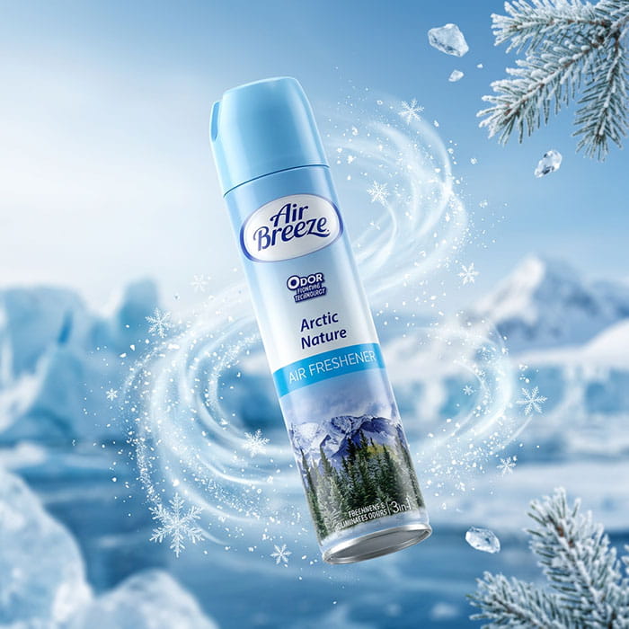 Odorizant camera, AIR BREEZE, 300ml, Arctic nature, Aerosol, Albastru