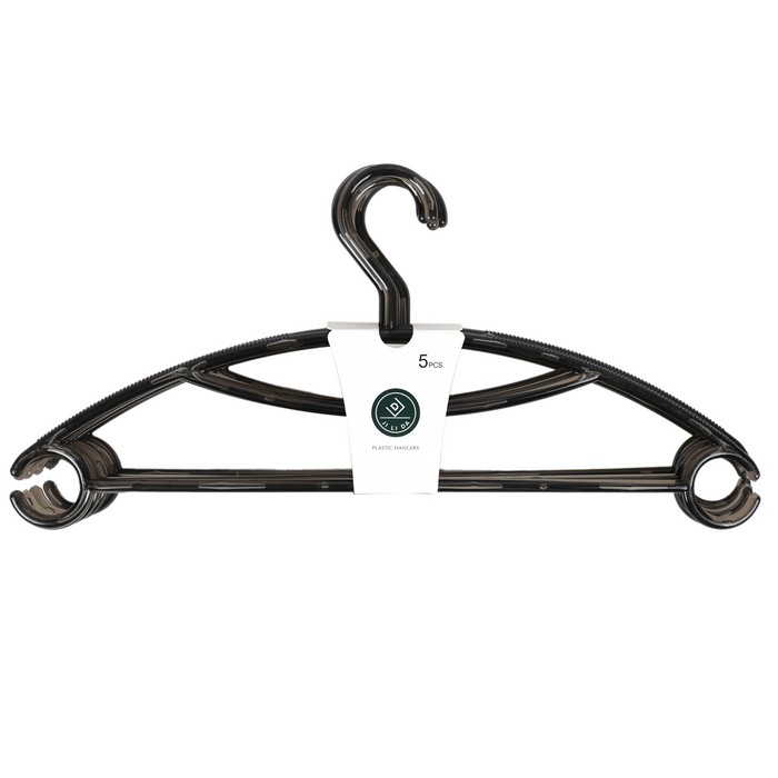 Hanger set, JI LI DA, 5 pcs, Plastic, 40 cm, Various Colors