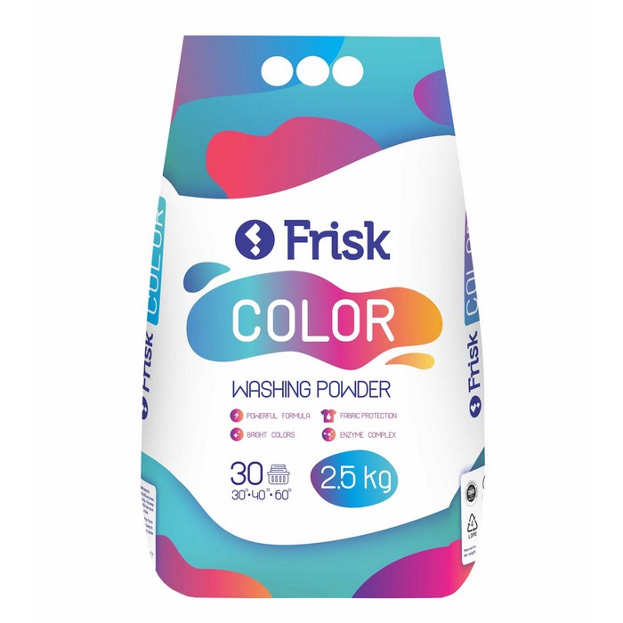 Detergent rufe, FRISK, Pudra, 2.5 kg, Expert Clean, Color