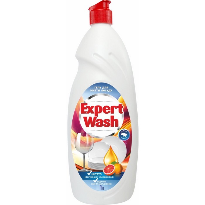 Моющее средство для посуды, EXPERT WASH, 1Л, Цитрус