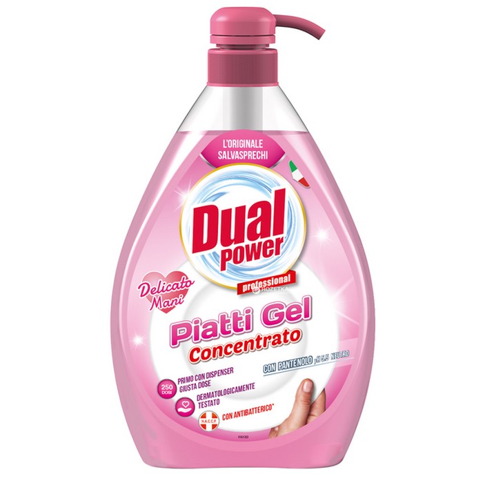 Detergent vase, DUAL POWER, cu dozator, 1L, Delicate