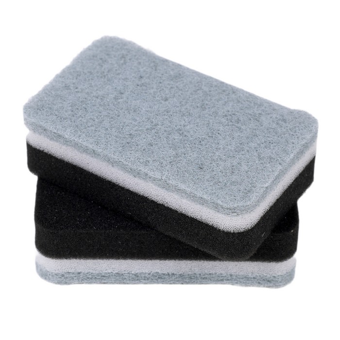 Dish sponge set, KOLIFU, 2 pieces, Polyurethane foam, Black/Gray