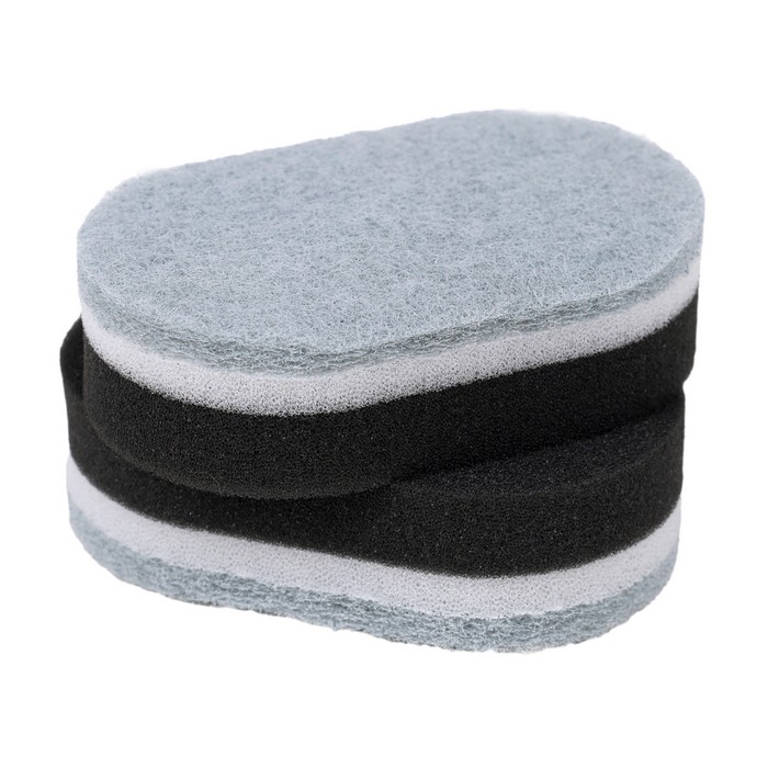Dish sponge set, KOLIFU, 2 pieces, Polyurethane foam, Black/Gray