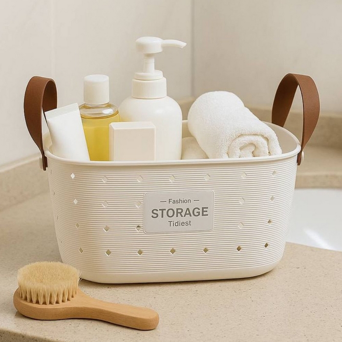 Cutie depozitare, FASHION STORAGE, Plastic, 30.5x23.5x17 cm, Alb, Cu capac