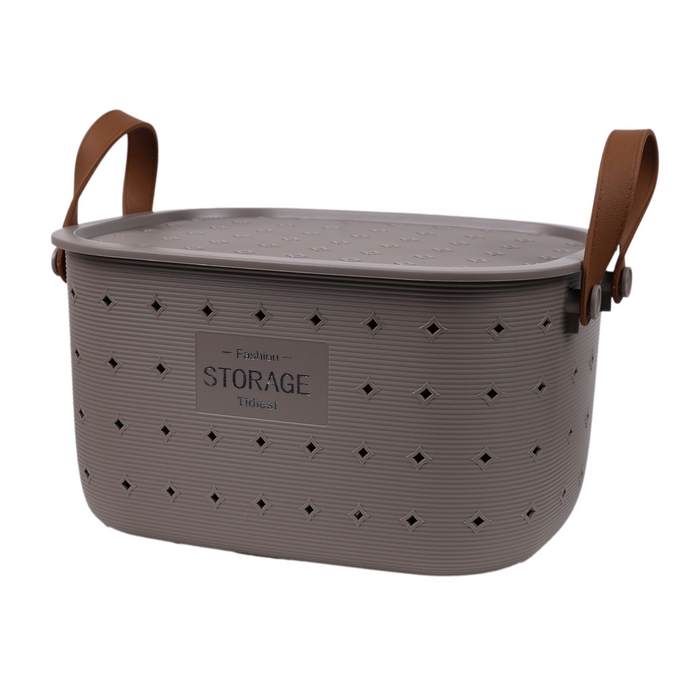 Cutie depozitare, FASHION STORAGE, Plastic, 30.5x23.5x17 cm, Alb, Cu capac